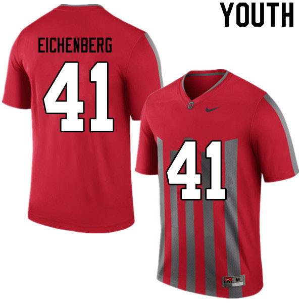 Youth Ohio State Buckeyes #41 Tommy Eichenberg Retro Authentic College Stitched Football Jersey 23EZ044BV